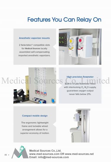 (MS-M540B) Anestesia médica general / Máquina de anestesia