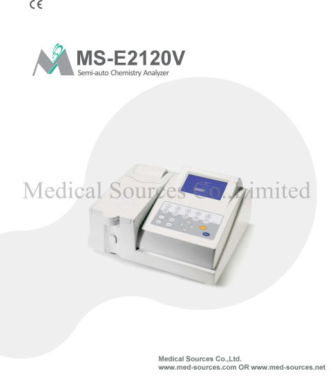 (MS-2120V) Veterinario Veterinario Animal de compañía Analizador de bioquímica semiautomático