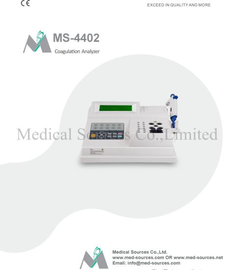 (MS-4402) Analizador de coagulación semiautomático Coagulómetro barato