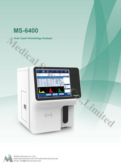 (MS-6400) Analizador de hematología de tres diferencias de reactivos médicos abiertos