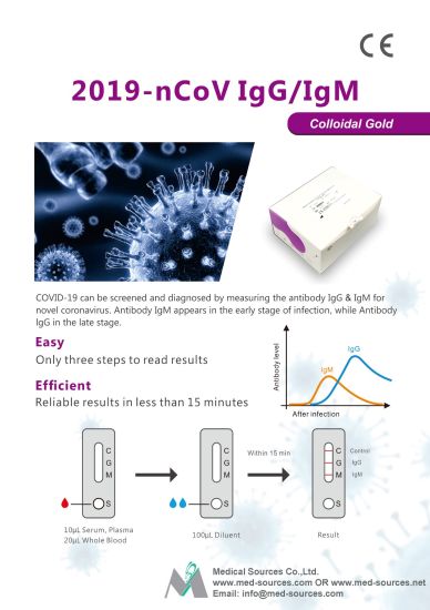 Nuevo y nuevo kit de prueba rápida de virus Igg / Igm